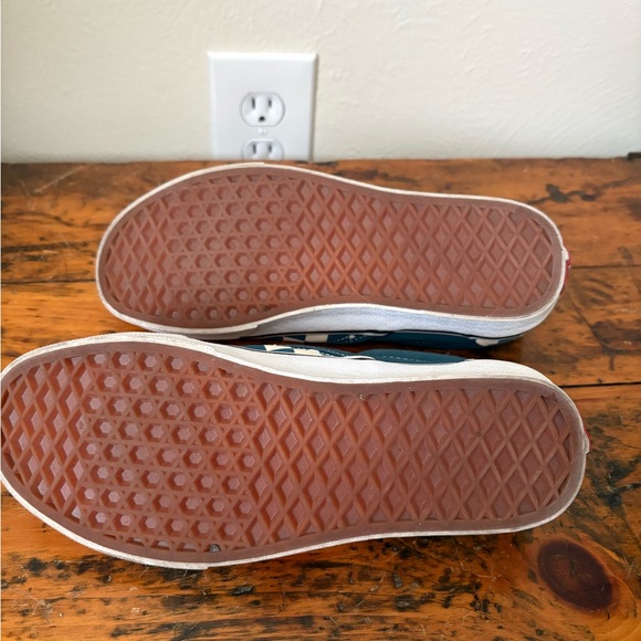 Vans Checkered Slip-On Sneakers - Teal and White - Picture 6 of 6